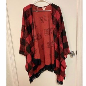 Blanket Cardigan/Open Front Poncho